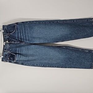 BDG Wide Leg Boyfriend Jeans Med Dark Blue Wash